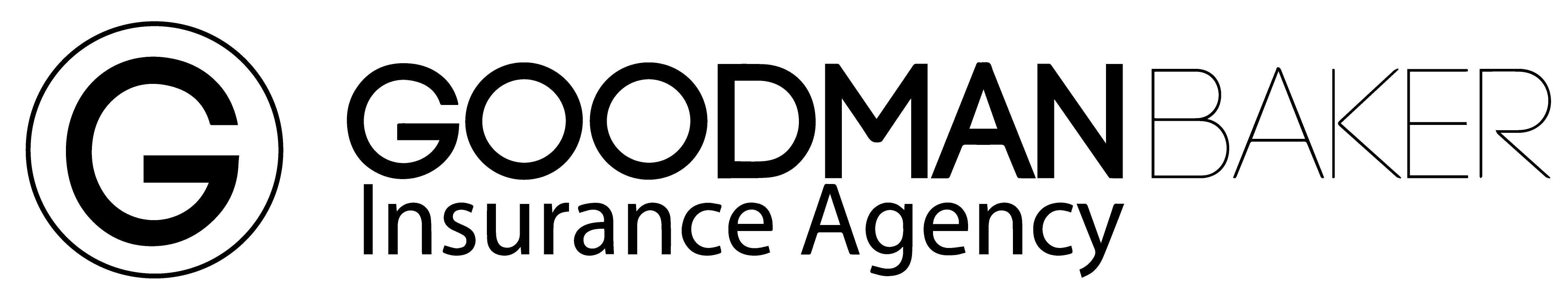 Goodman Baker Insurance Agency Logo Black Text
